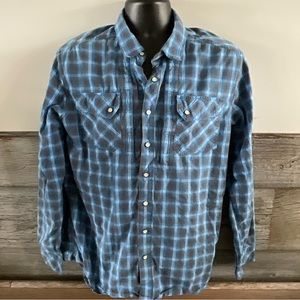 5.11 Tactical snap down hidden pocket plaid shirt size medium (E1)